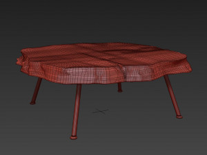 wood coffee table Model 3D