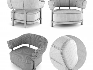 christophe delcourt gum armchair Modello 3D