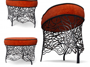 fan tabouret 3D Model