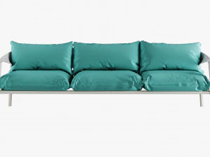 terramare three seats sofa 3D Model