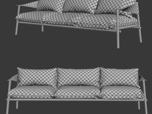 terramare three seats sofa 3D Model