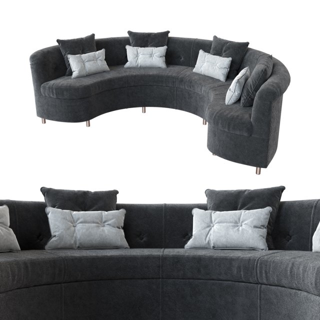 round sofa 3D Model .c4d .max .obj .3ds .fbx .stl .blend