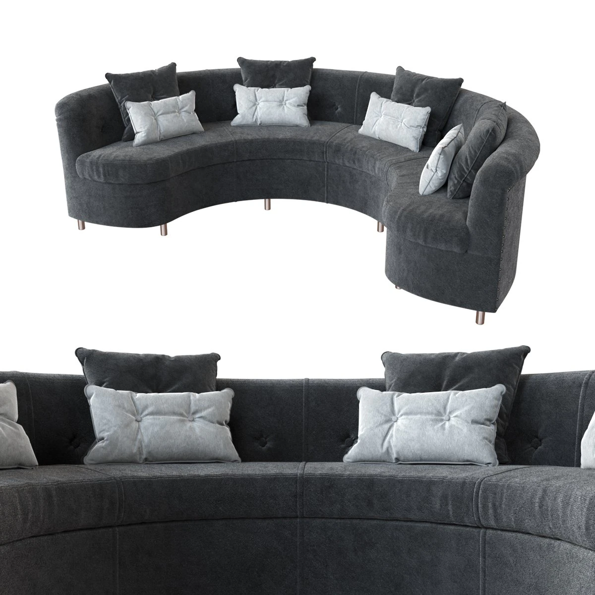 round sofa 3D Model .c4d .max .obj .3ds .fbx .stl .blend