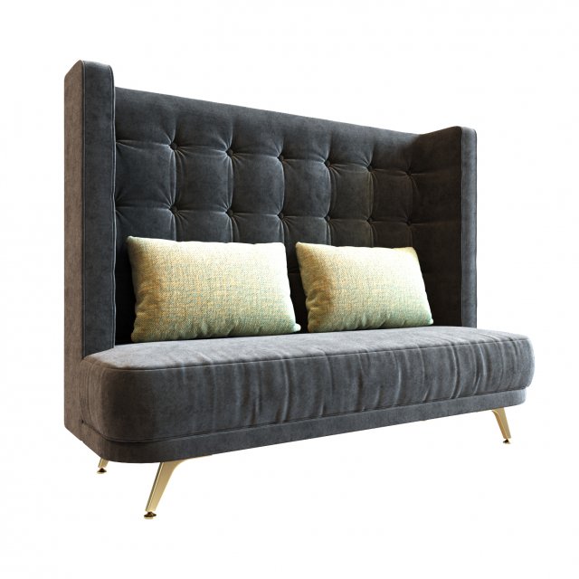 loveseat sofa 3D Модель .c4d .max .obj .3ds .fbx .stl .blend 