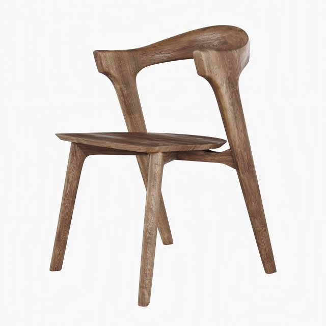 ethnicraft oak bok dining chair 3D 模型 .c4d .max .obj .3ds .fbx .stl .blend 