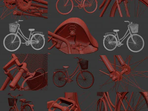 bike vintage ladies deluxe 3D Model