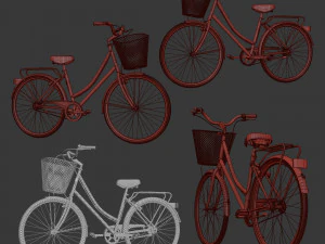 bike vintage ladies deluxe 3D Model
