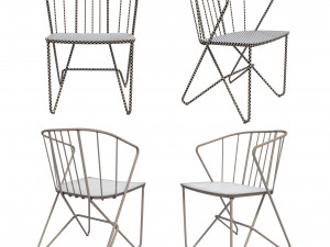 flower outdoor chair by fermob 3Dモデル