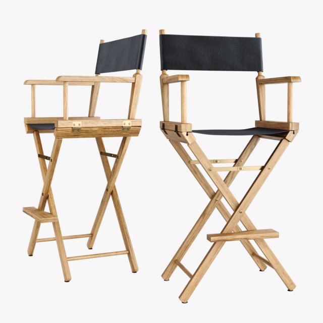 directors chair los angeles 3Dモデル .c4d .max .obj .3ds .fbx .stl .blend 