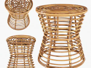 tavolino in vimini Modello 3D