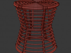 wicker coffe table 3D Модель