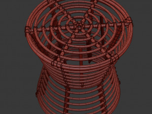 wicker coffe table 3D Модель