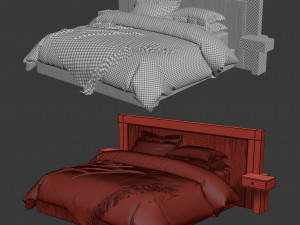 double bed 3D 모델