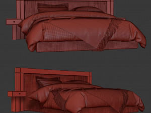 double bed 3D 모델