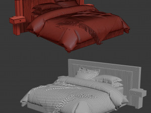double bed 3D 모델