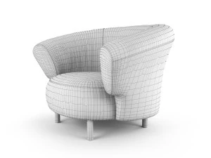 ana armchair christophe delcourt 3D Model