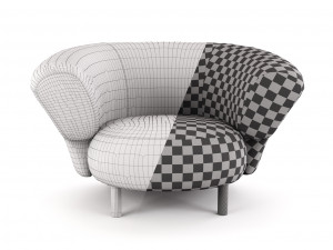 ana armchair christophe delcourt Modello 3D