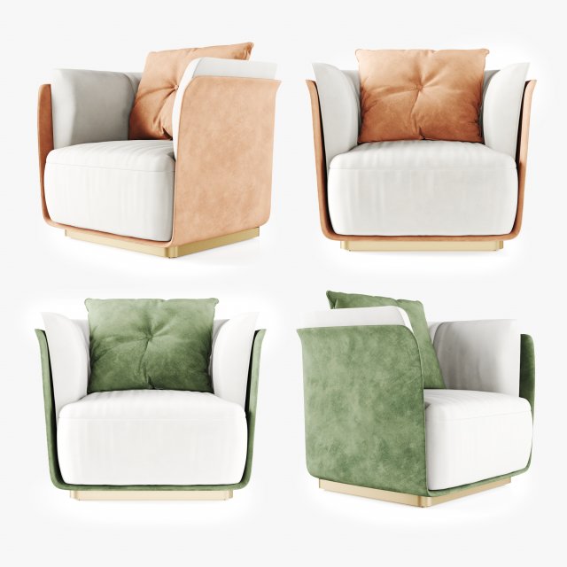 allure armchair 3D Модель .c4d .max .obj .3ds .fbx .stl .blend 