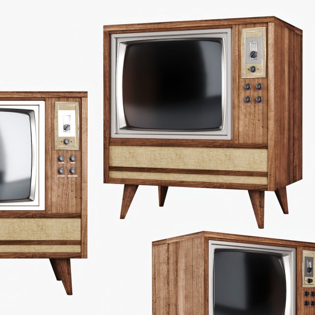 old tv 3D Model .c4d .max .obj .3ds .fbx .stl .blend 