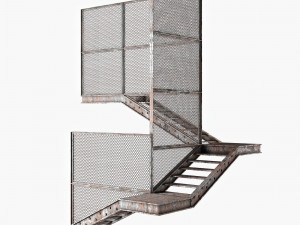 old metal stair 3D Model