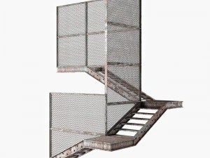 eski metal merdiven 3D Model