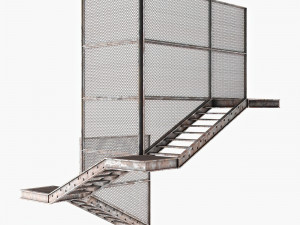 old metal stair 3D 模型