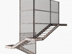 old metal stair 3D Model