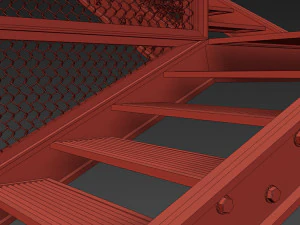 old metal stair 3D Model