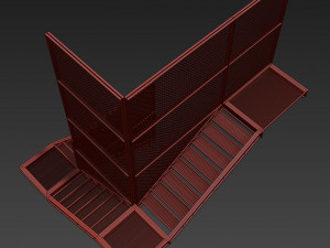 old metal stair 3D 模型