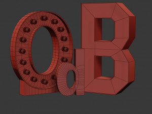 decorative letters 3D Model
