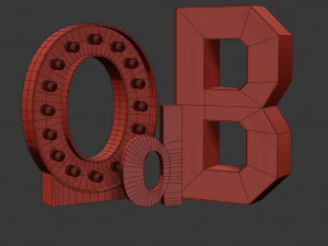 декоративные буквы 3D Модель