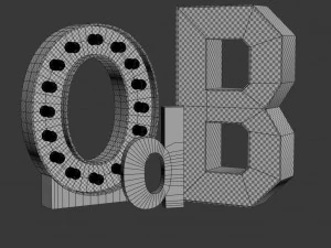 декоративные буквы 3D Модель