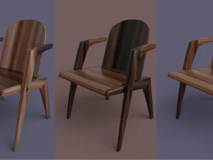 cadeira de madeira Modelo 3D