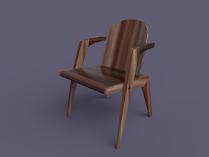 wood chair 3D Модель