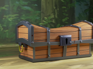 the chest is textured in a cartoon style 3D Модель