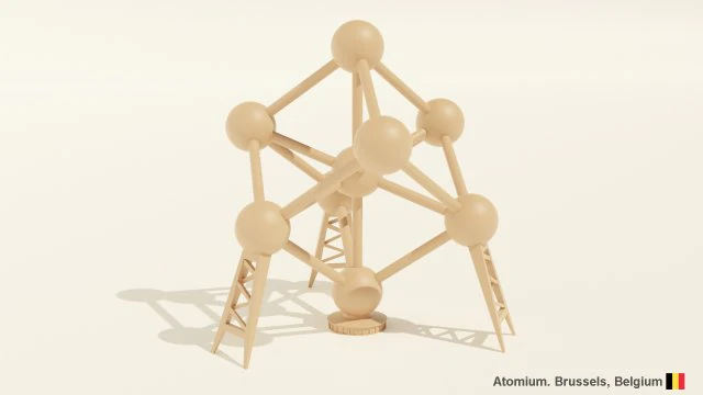 &Aacute;tomo Modelo 3D .c4d .max .obj .3ds .fbx .stl .blend 