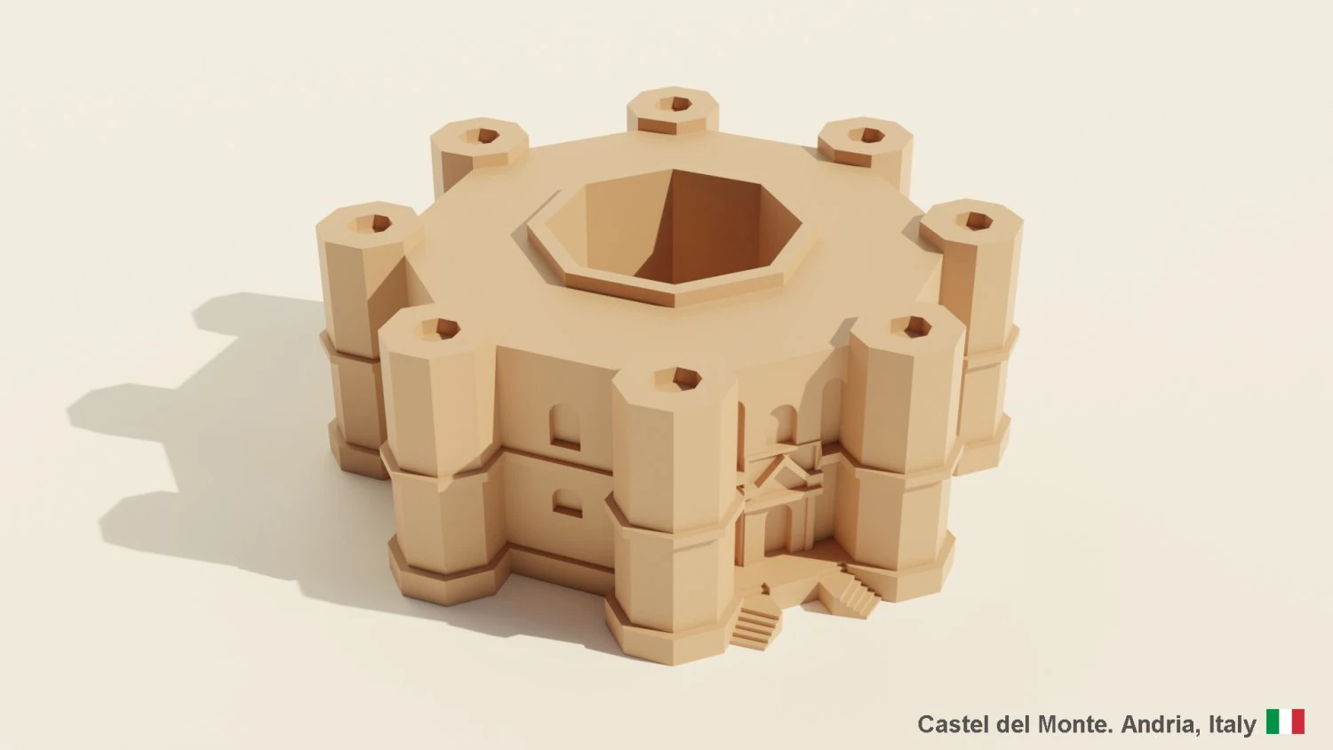 Castel del Monte 3D Model .c4d .max .obj .3ds .fbx .stl .blend 