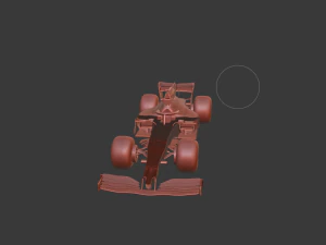 open wheel race car red 3D Model