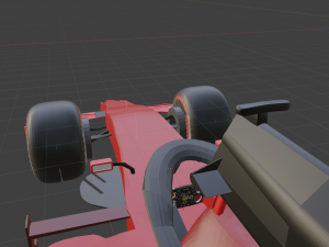 open wheel race car red 3D Model