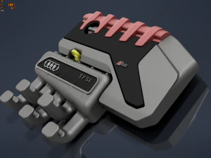 audi ttrs wall keychain 3D Print Model