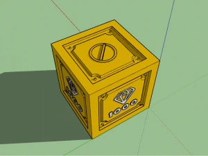Tanki Online Gold box old 3D Model