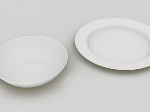 plate and bowl 3D मॉडल