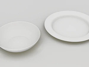 bord en kom 3D Model