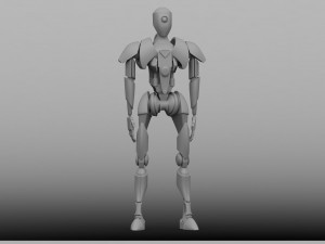 high-poly robot 3D 模型