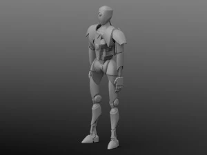 high-poly robot 3D Model