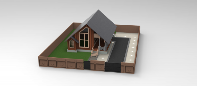 housemodel 3D मॉडल .c4d .max .obj .3ds .fbx .stl .blend