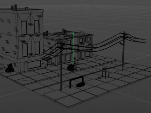低ポリストリートモデル 3Dモデル
