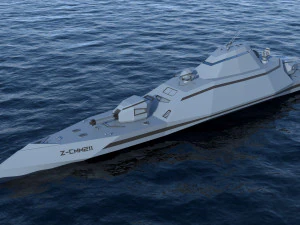 futuristic military stealth ship 3D Model