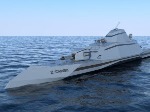 futuristic military stealth ship 3D Model