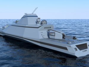 futuristic military stealth ship 3D Model